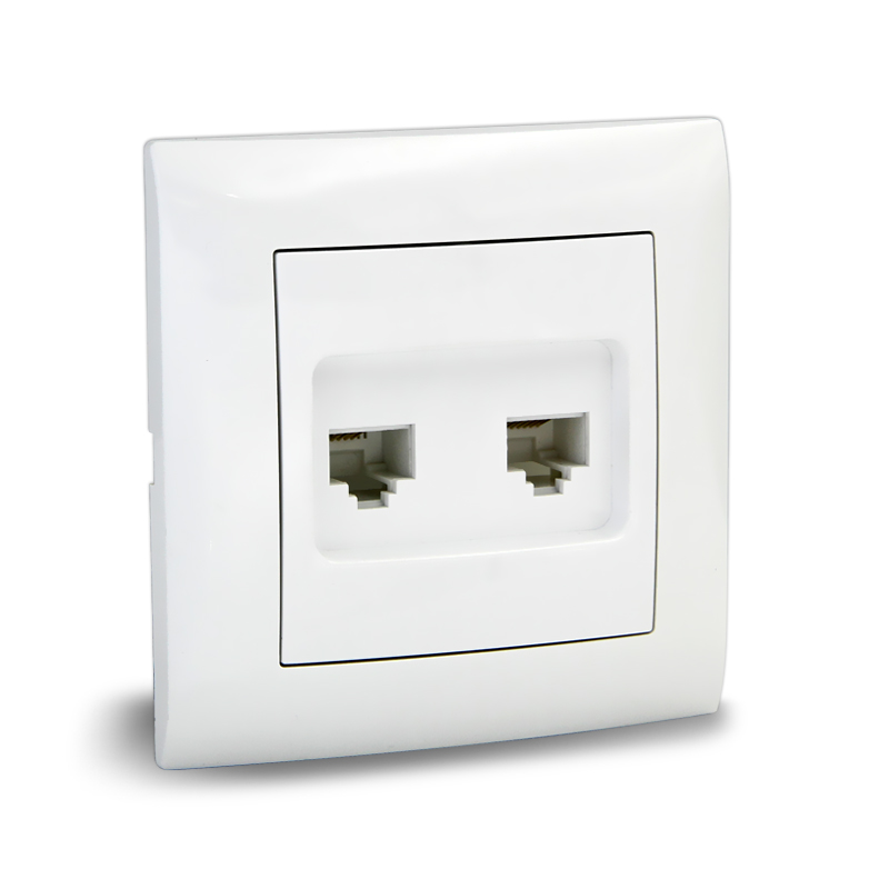 Розетка 2-я PC комп +TEL с/у VITA (10/100) UNIT