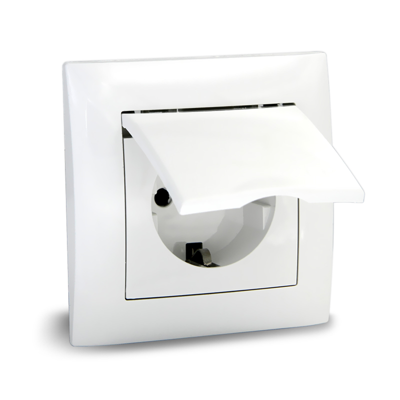 Розетка с крышкой с/у з/к 16А IP44 VITA (10/200) UNIT