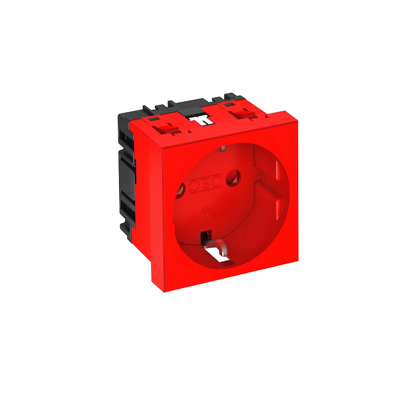 Розетка силовая 0° одинарная 2К+З