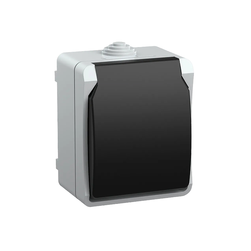 Розетка з/к о/у серый IP54 ROCK (10/100) UNIT