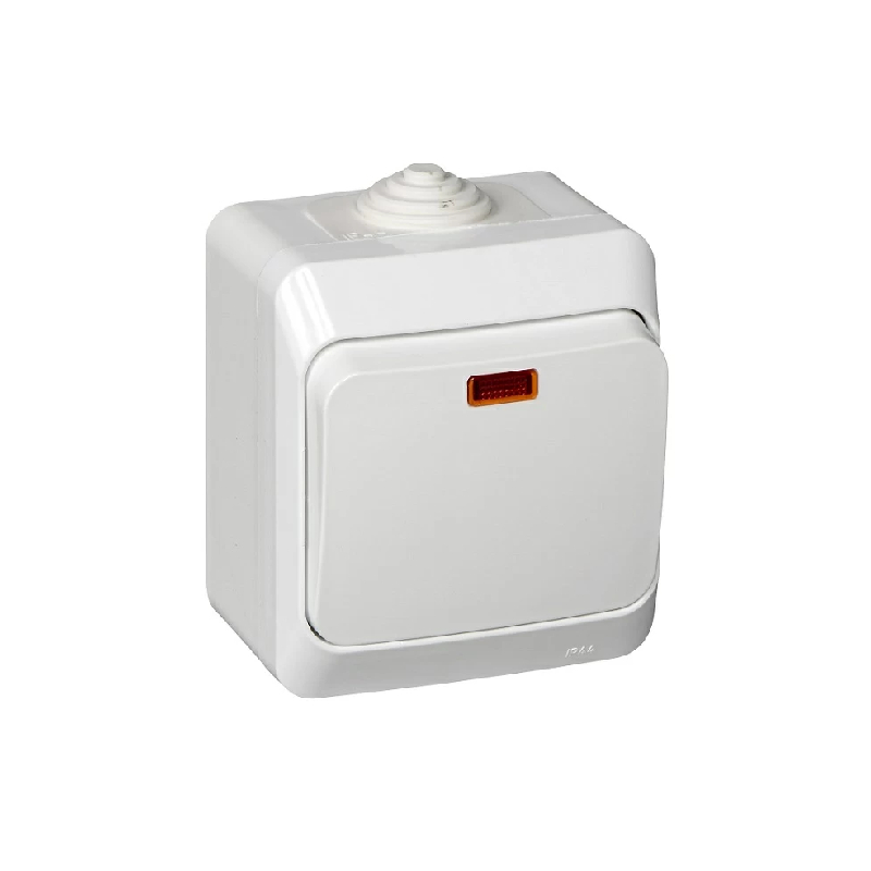 S313 Выкл. 1-кл. с инд. о/у IP44 Белый ЭТЮД ВА10-045В (112)