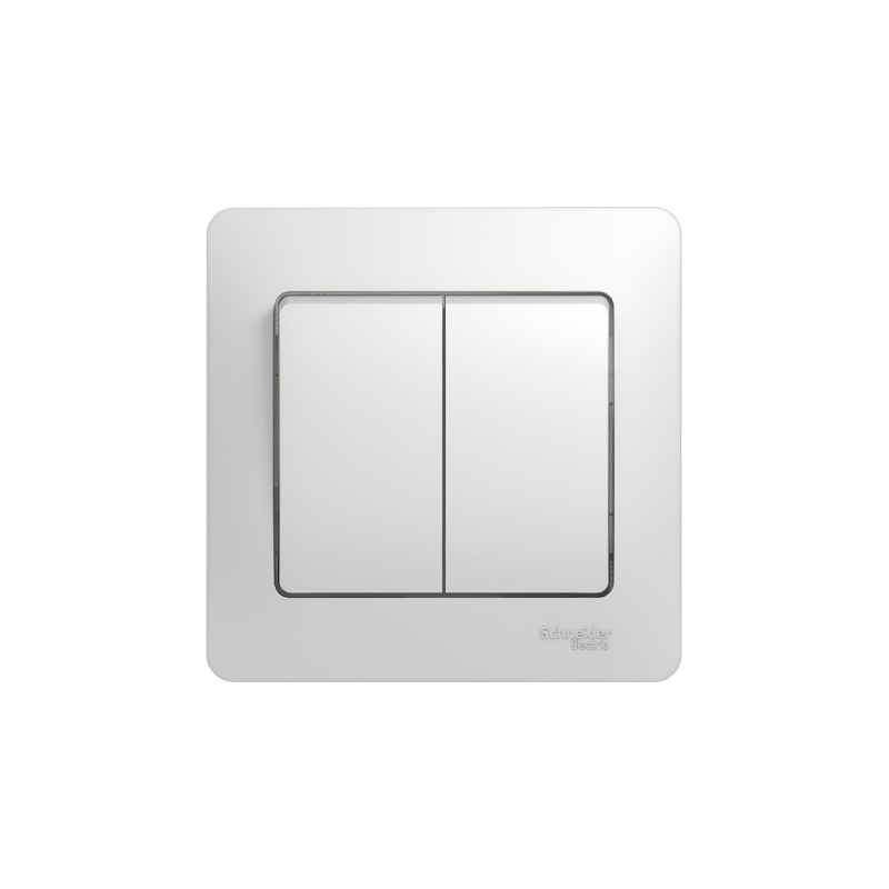 S362 Выкл 2 кл 10А с/у "GLOSSA" белый GSL152 (15)