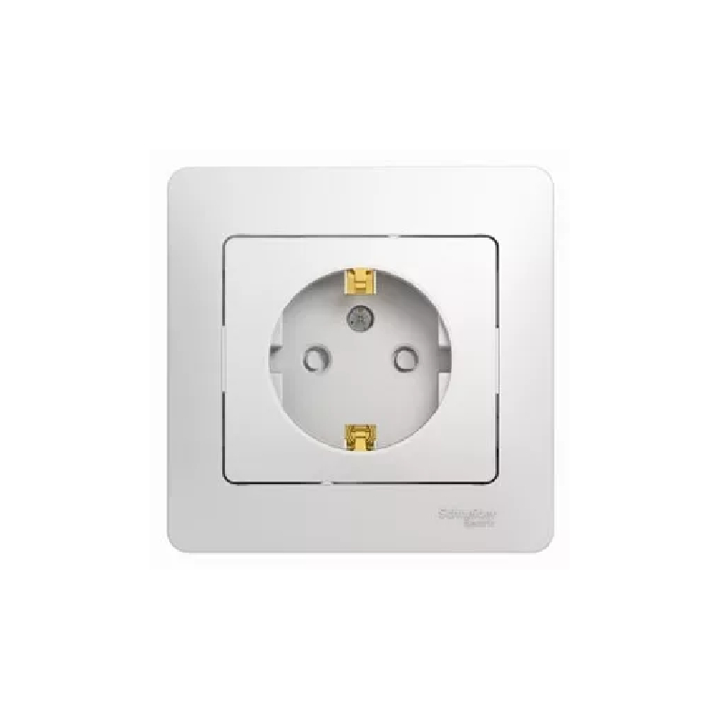 S370 Роз. с з/к 16А с/у з/ш "GLOSSA" белый GSL144 (15)