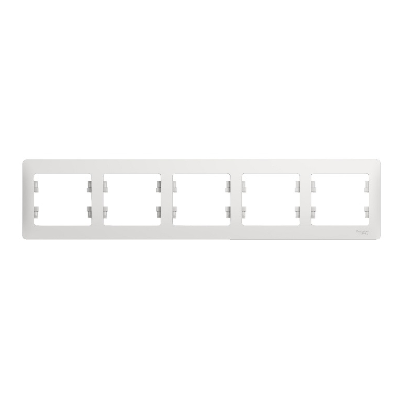 S383 Рамка 5-ная "GLOSSA" белый GSL105 (5)