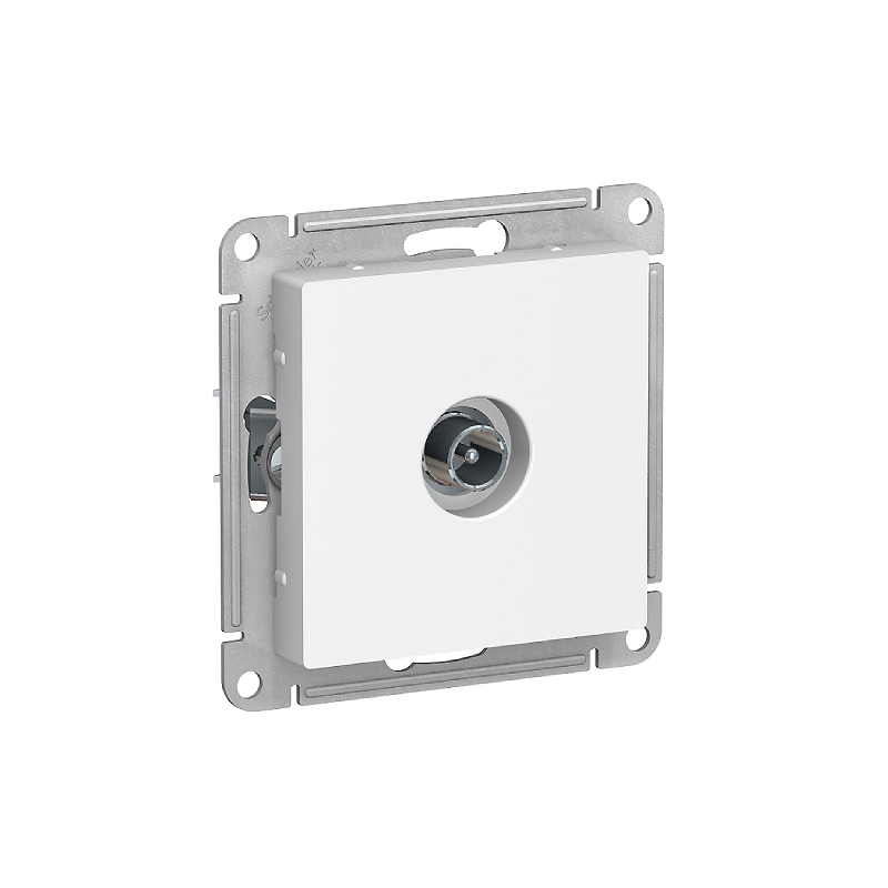 S401 ТV роз. оконечная с/у б/рамки "ATLAS" белый ATN191 (10)