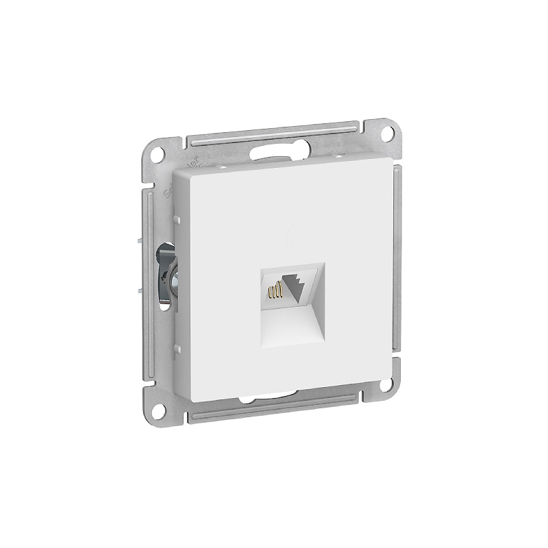 S402 Телефонная роз. RJ11 механизм б/рамки "ATLAS" белый ATN181 (10)