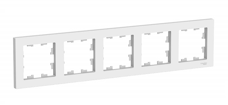 S409 Рамка 5-ная "ATLAS" белый (5) ATN105