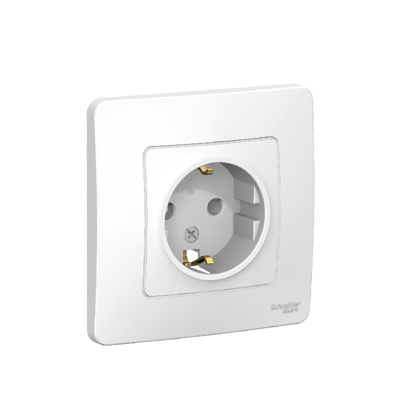 S418 Роз с/у с з/к 16А 250В "BLANCA" белый BLNRS001011 (60)