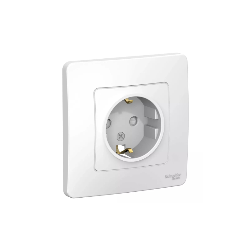 S419 Роз с/у с з/к с штор. 16А 250В "BLANCA" белый BLNRS001111 (60)