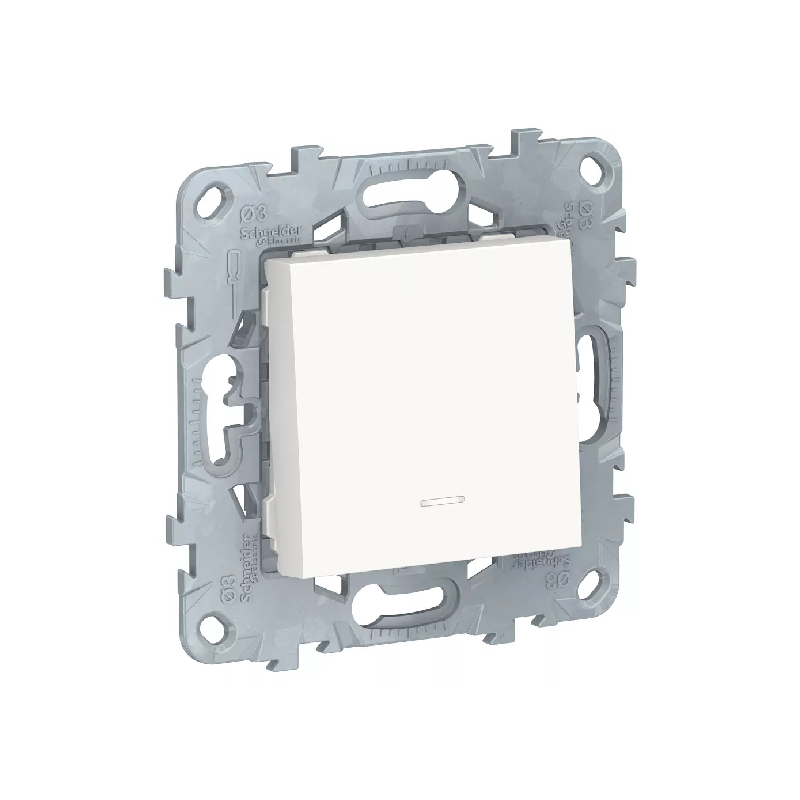 S436 Переключ. 1 кл с инд 10А с/у б/рамки "UNICA NEW" белый NU520318N (10)