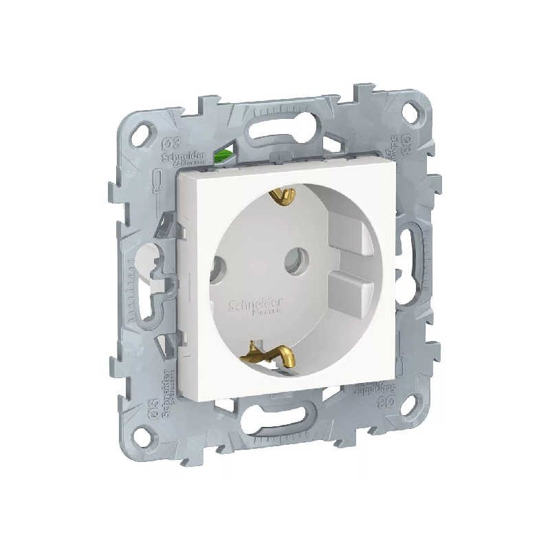 S441 Роз. с з/к 16А с/у з/ш "UNICA NEW" белый NU505718 (5)