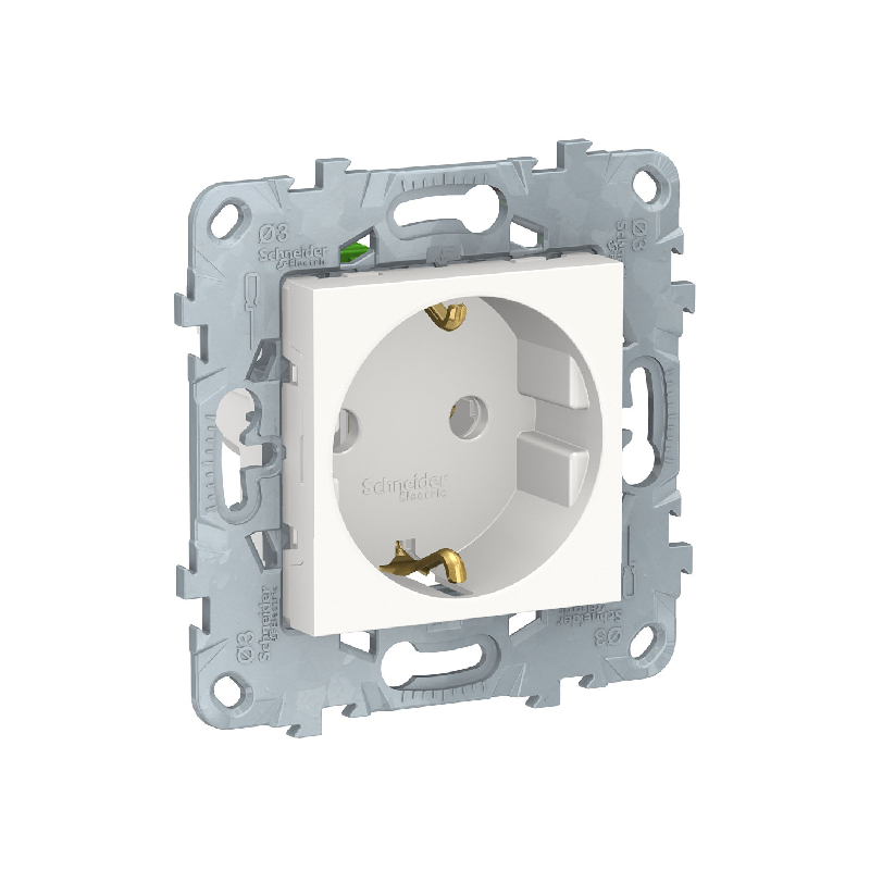 S447 Роз. с з/к 16А с/у б/рамки "UNICA NEW" белый NU505618 (10)