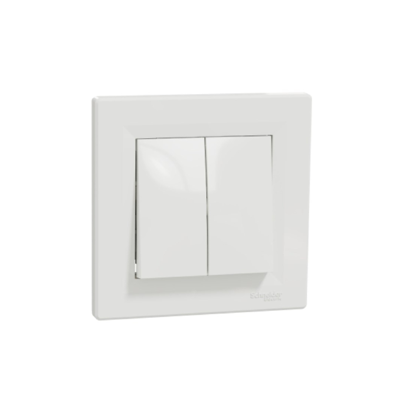 S476 Выкл 2кл 10A с/у "ASFORA" белый EPH0300121 (10) NEW