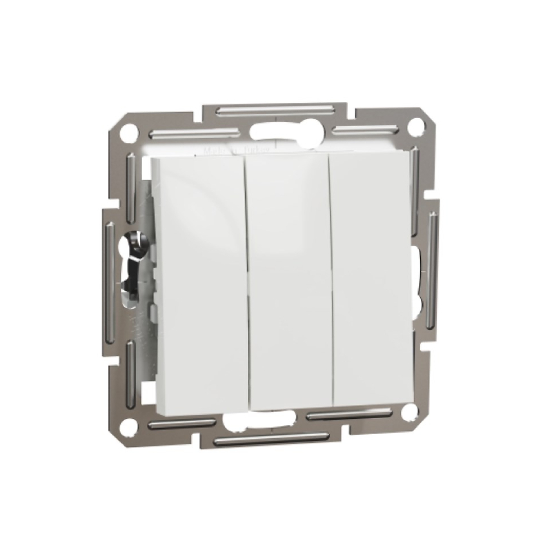 S478 Выкл 3 кл 10A с/у б/рамки "ASFORA" белый EPH2170121 (10) NEW