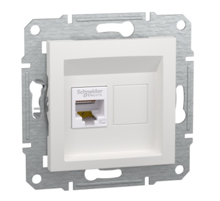 S480 Роз 1-ная комп RJ45 с/у б/рамки "ASFORA" белый EPH4370121 (10) NEW