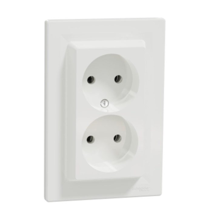 S484 Роз 2-ная 16A б/з с/у "ASFORA" белый EPH9700121 (10) NEW