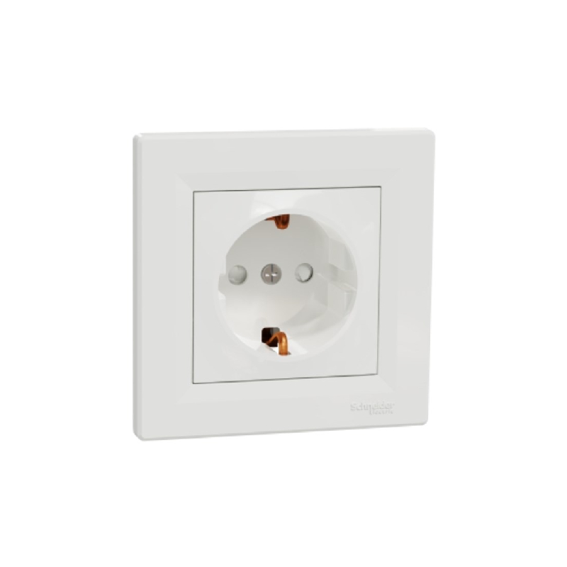 S488 Роз 1-ная 16A з/ш с/у "ASFORA" белый EPH2900221 (10) NEW