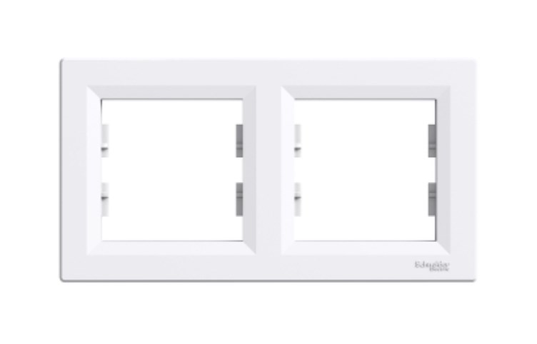 S493 Рамка 2-ная "ASFORA" белый EPH5800221 (25) NEW