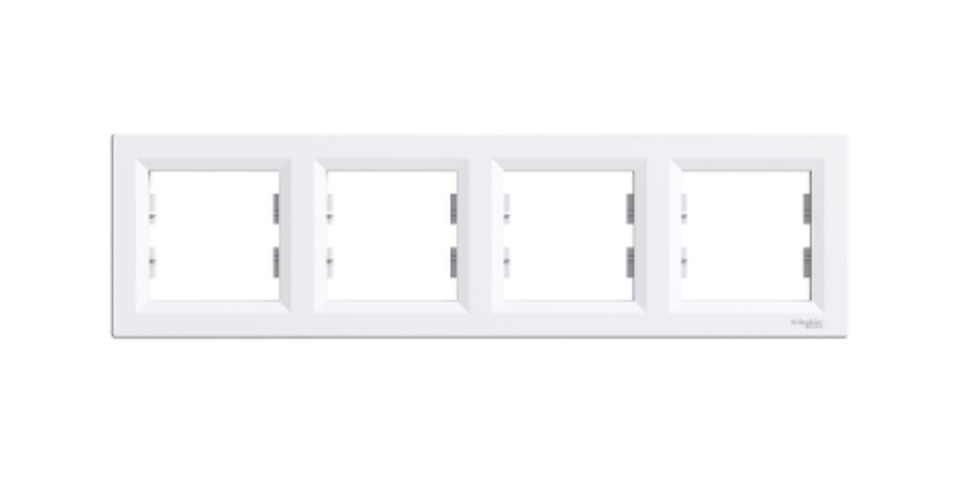 S495 Рамка 4-ная "ASFORA" белый EPH5800421 (15) NEW
