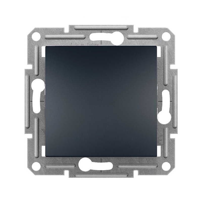 S529 Переключ 1 кл 10A с/у б/рамки "ASFORA" антрацит EPH0400171 (10) NEW