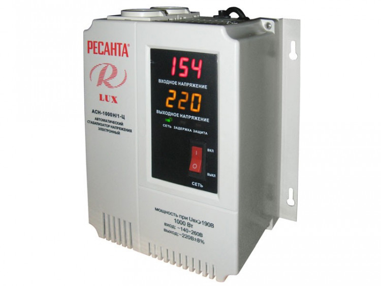 Стабилизатор 1кВт H/1 фазн. АСН Цифр. LUX настенный Ресанта