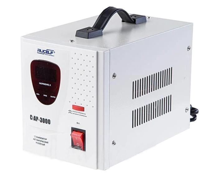 Стабилизатор СтАР-3000 (3кВА) H/1 фазн.релейный напольный RUCELF (1)