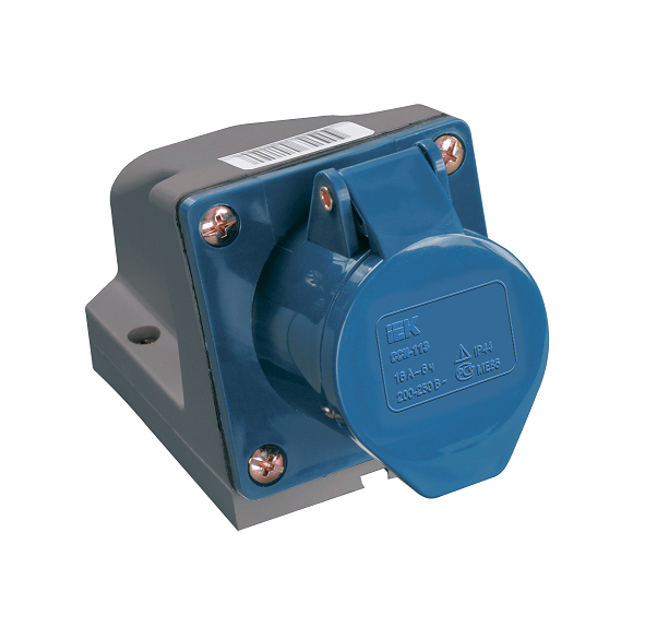 Стационарная розетка 123 2р+pе 32А 220В IP 44 UNIT (10/60)