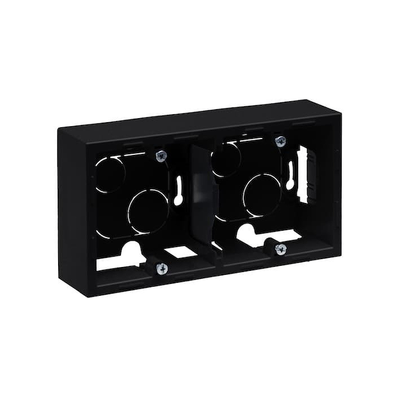 SUNO Коробка для накладного монтажа механизмов серии SUNO 2-постовая. Цвет "Антрацит" Legrand E-PRO