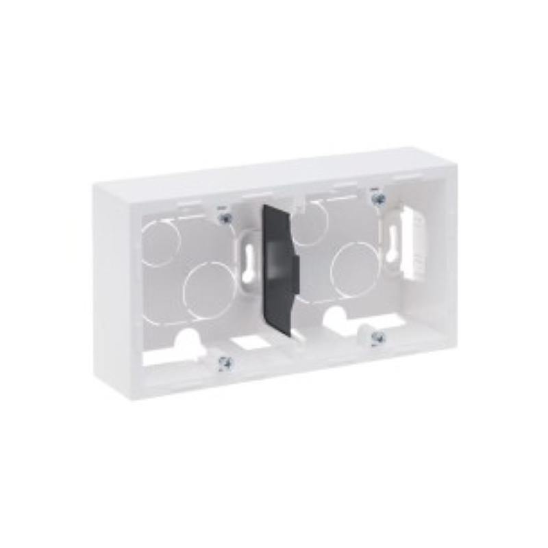 SUNO Коробка для накладного монтажа механизмов серии SUNO 2-постовая. Цвет "Белый" Legrand E-PRO