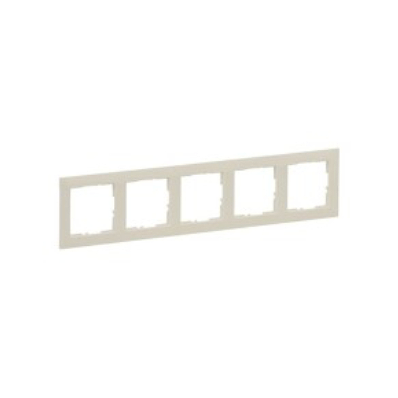 SUNO Рамка декоративная универсальная 5-постовая. Цвет "Слоновая кость" Legrand E-PRO