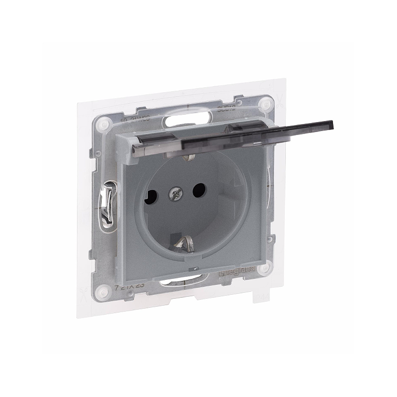 SUNO Силовая розетка 2К+З 16А 250В. С крышкой IP21 с з/ш