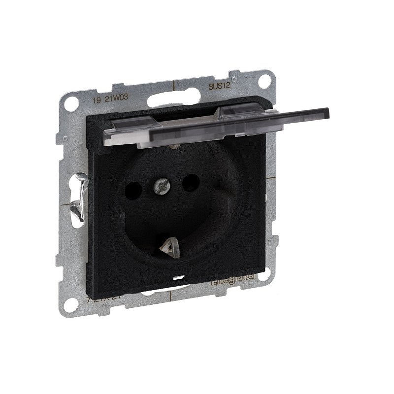 SUNO Силовая розетка 2К+З 16А 250В. С крышкой IP21. С з/ш