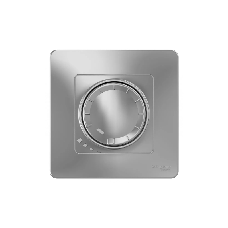 СВЕТОРЕГУЛЯТОР (диммер) поворотно нажим. универсальный 400ВТ c/у алюминий BLANCA