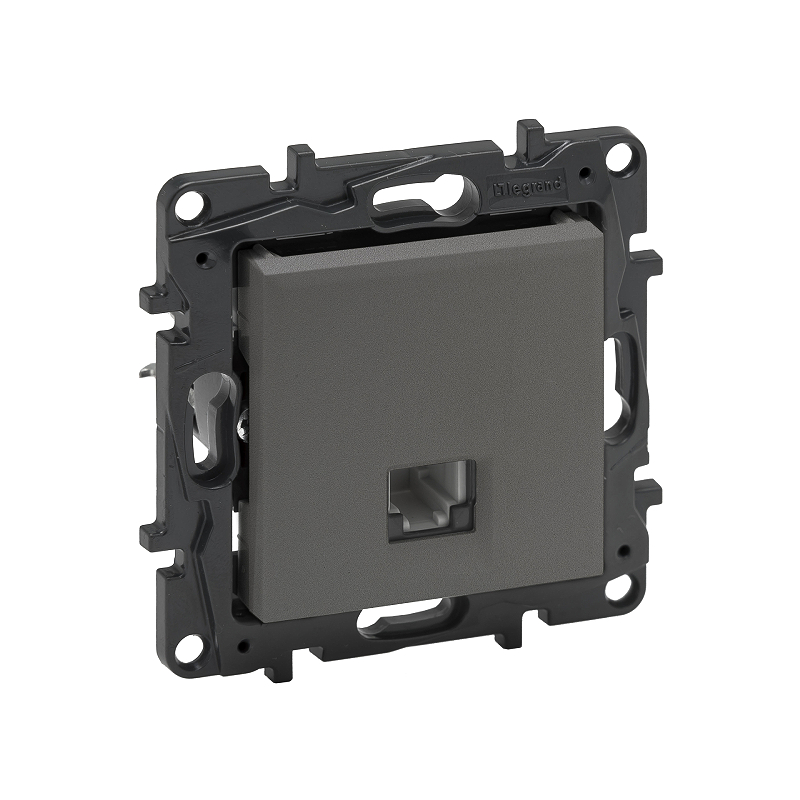 Телефонная роз. RJ11 механизм б/рамки NLST сталь 863455 Legrand (5)