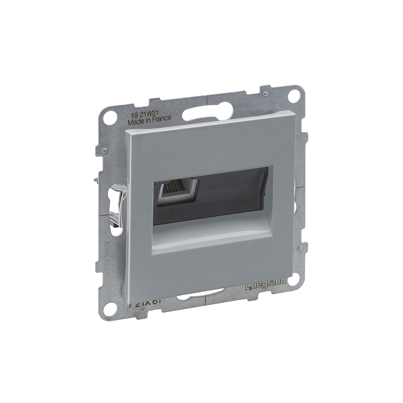 Телефонная роз. RJ11 механизм б/рамки SUNO алюминий 721361 Legrand (5)