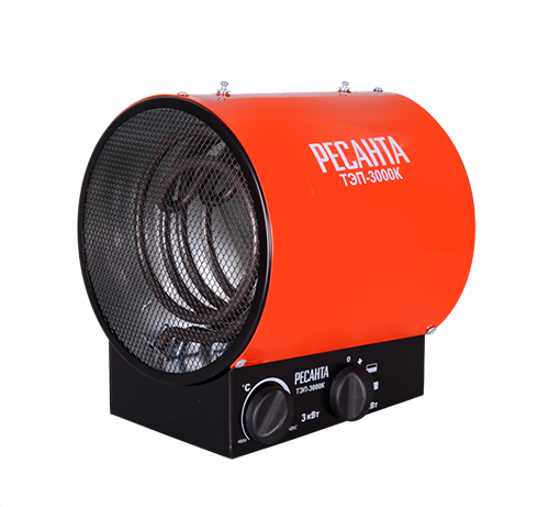 Тепловая Пушка ТЭП-3000Вт Круглая 1 фаз. 220В (спиральный нагреватель)