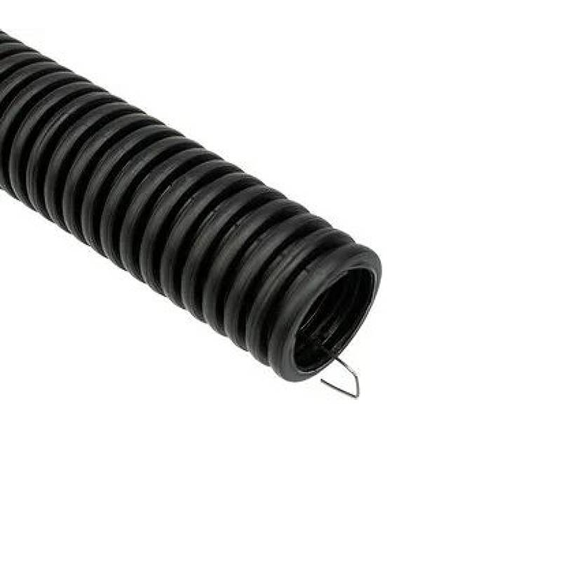 Труба гофр.ПНД d 16 с зондом (100 м) черный UNIТ