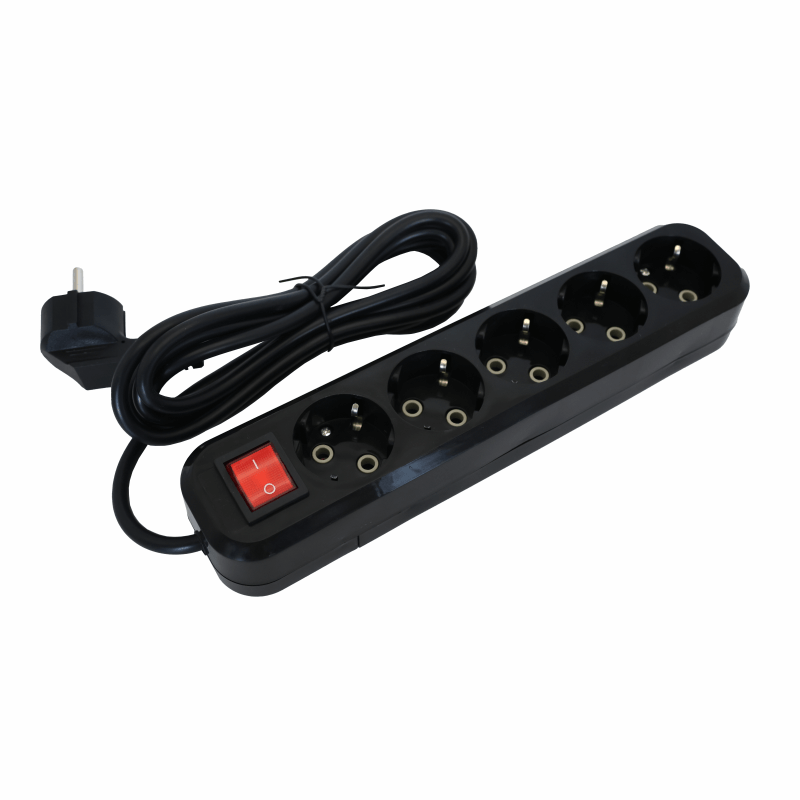 Удлинитель POWER (5 мест 2p+pe+выкл с/з 5м. 3х1мм2 16А/3