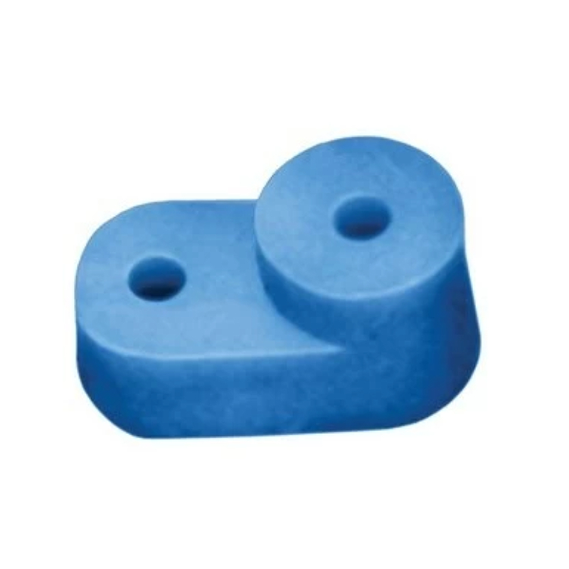 Угловой изолятор для "О" шины синий