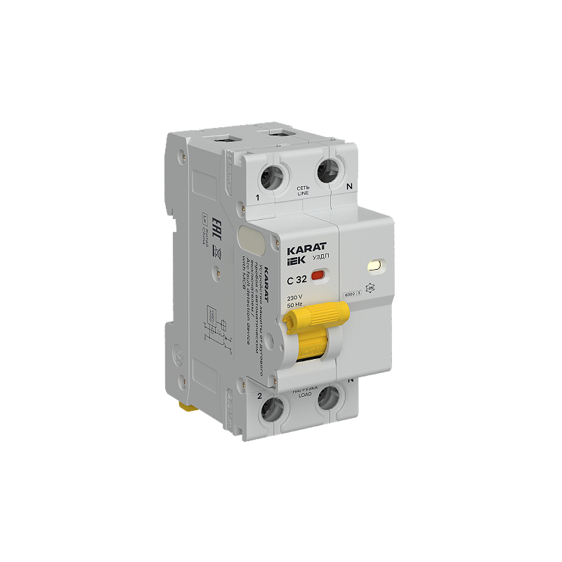 УЗДП c авт. выкл. 1P+N C 32A KARAT IEK