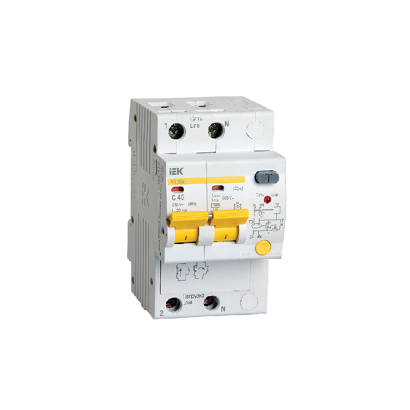 УЗО АД 12М (2ф) 40А 30мА IEK E-PRO
