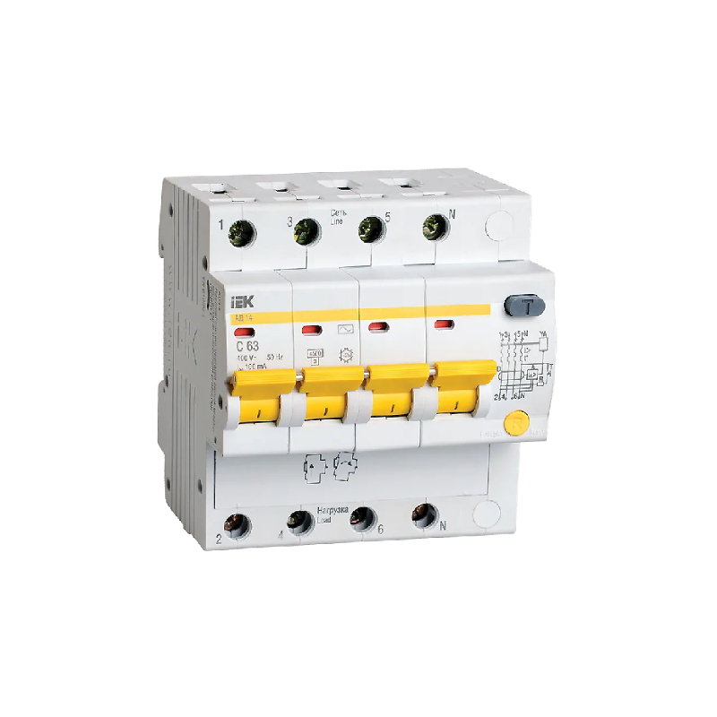УЗО АД 14 (4ф) 63А 100мА IEK !