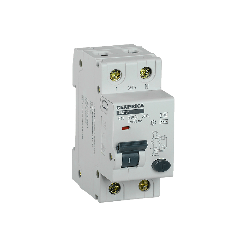 УЗО АВДТ 32 10А GENERICA (6/60) !!!