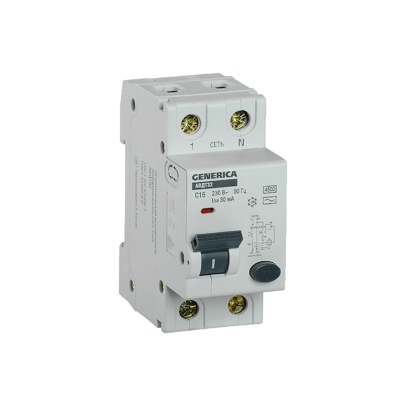 УЗО АВДТ 32 16А GENERICA (6/60) !!!