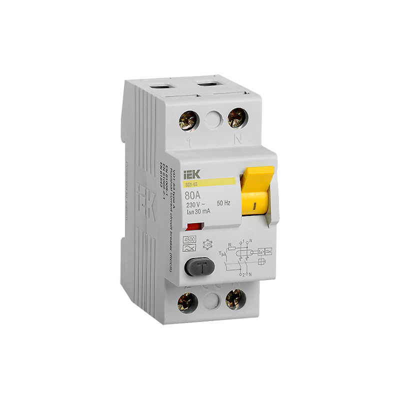 УЗО ВД1 63 (2ф) 80А 30мА IEK (48) !!!