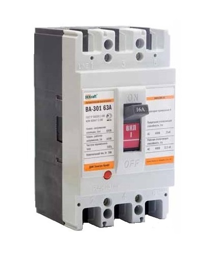 ВА 302 3P 50А 25кА С (1) DEKraft
