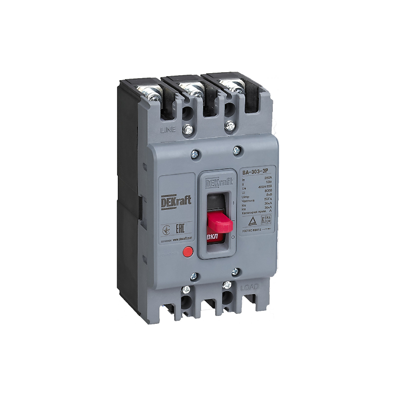 ВА 303 3P 250А 35кА С (1) DEKraft