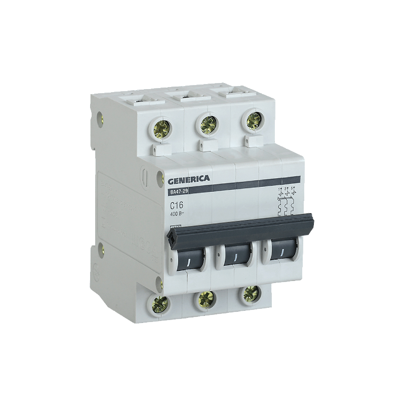 ВА47-29 (3ф) 16А GENERICA (4/48) !!!