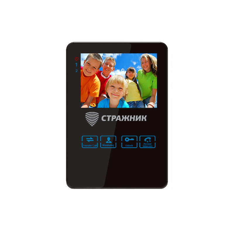 Видеодомофон 4.3" TFT LCD 90сек. 120x170x17мм Стражниr STR-4SRC NEW