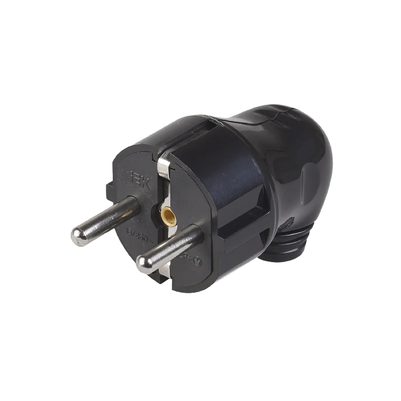 ВПу11-02-Ст Вилка разборная угловая с з/к 16А черная IEK